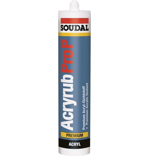 1x 310ml Soudal Acryrub PRO P weiß Maleracryl Acryl Dichtstoff Premium Qualität