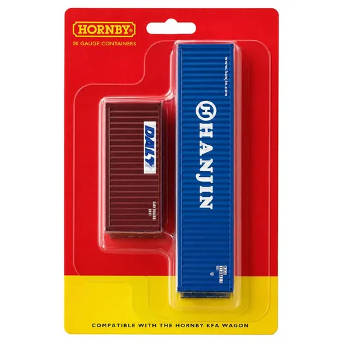 Hornby DAL & Hanjin Container Pack Spur OO Güterzug-Container