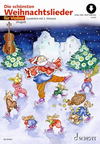 Die schönsten Weihnachtslieder: sehr leicht bearbeitet. 1-2 Violinen.