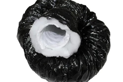 Phonitec Schlauch schwarz 125mm/1lfm schallgedämmtes Lüftungsrohr Abluft Zuluft