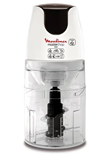 Moulinex DJ450B Tischplatten-Mixer 500 W - Fleischwölfe mit 0,5 l Fassungsvermögen und Edelstahlklingen, ideal zum Zerkleinern und Mixen. Einfach zu reinigen und spülmaschinenfest.