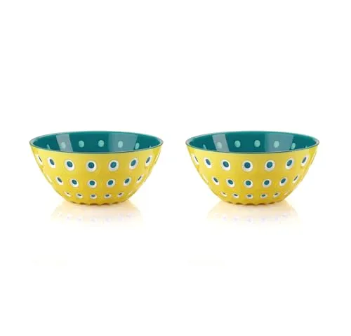 Le Murrine Snack-Schalen 12,5 cm gelb-blau 2 St. von Guzzini