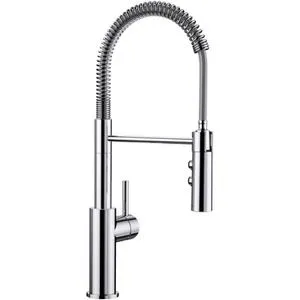 BLANCO Küchenarmatur CATRIS-S, 360° schwenkbar, verchromt - Hochdruck Einhandarmatur mit verstellbarer Brause für flexibles Kochen und Reinigen. Die präzise Magnethalterung sorgt für Komfort und Stabilität.