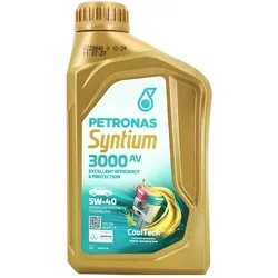 Petronas Lubricants Syntium 3000 AV 5W-40 SN 5l Motoröl - Motoröle mit °CoolTechTM-Technologie, schützt vor Überhitzung und optimiert die Motorleistung für längere Lebensdauer und bessere Kraftstoffeffizienz.