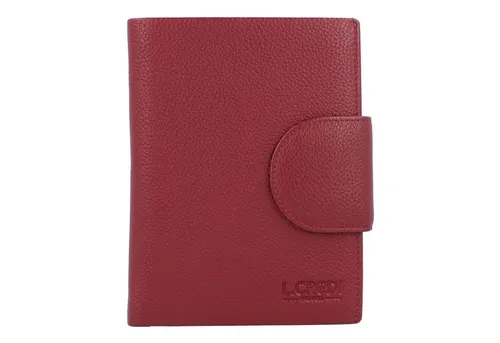 L. CREDI Geldbörse Alfredo, Leder in rot von L. CREDI