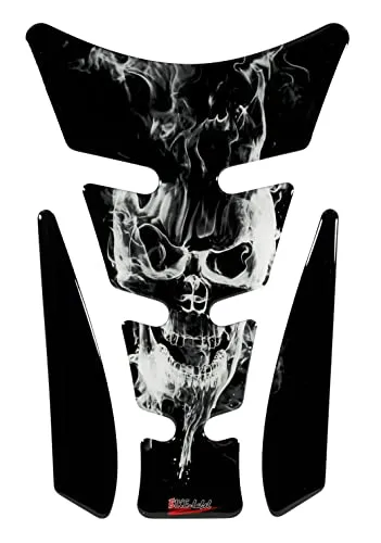 BIKE-label Tankpad Motorrad Skull Weiß Grau kompatibel für Honda X503601