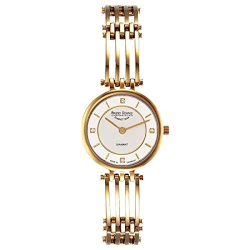 BRUNO SÖHNLE UHRENATELIER GLASHÜTTE/Sa Latina II Damenarmbanduhr - Elegante Damenarmbanduhr mit rundem Edelstahlgehäuse und Saphirglas. Ideal für stilbewusste Frauen, die Wert auf Qualität und Design legen.