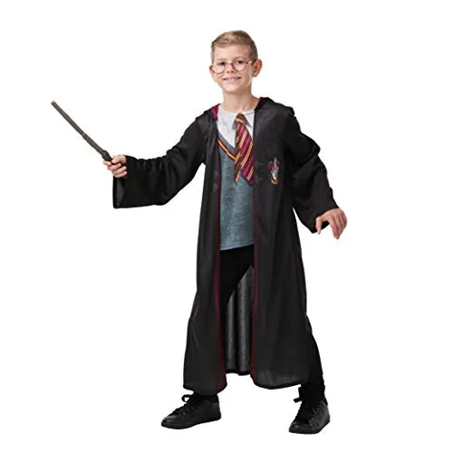 Rubie's Official Harry Potter Deluxe Gryffindor Robe, Kostüm, inklusive Zauberstab und Brille, Kindergröße, Alter 9-10 Jahre Halloween