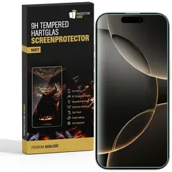 1x 9H Panzerglas für iPhone 16 Pro matt Anti-Reflex entspiegelt echtes Tempered Glass Panzerfolie Displayschutz Schutzglas Schutzfolie Screen-Protector
