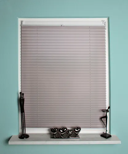 Plissee UNI DEKO - Grau - 70x130 cm - Jalousien & Rollos, blickdicht mit Up & Down Technik für flexible Lichtregulierung, inkl. Befestigungsmaterial, ideal für Wohnräume.