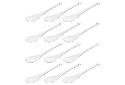 Wellgro Esslöffel Eierlöffel Porzellan (12 Stück)