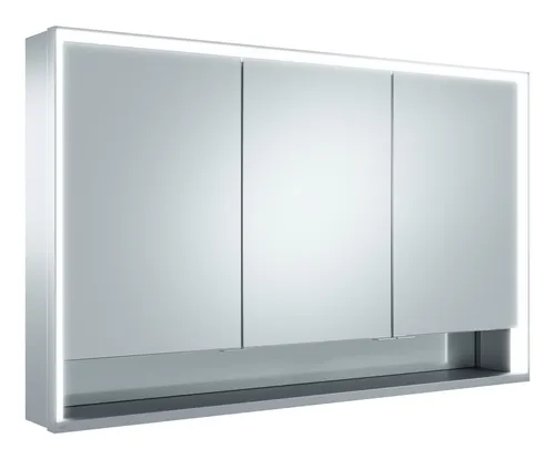 Keuco Royal Lumos Spiegelschrank 1200mm, LED-Beleuchtung - Spiegelschrank mit 3 Drehtüren, stufenlos dimmbarer LED-Beleuchtung und großzügigem Stauraum. Ideal für modernes Bad-Design, ausgezeichnet mit dem German Design Award 2018.