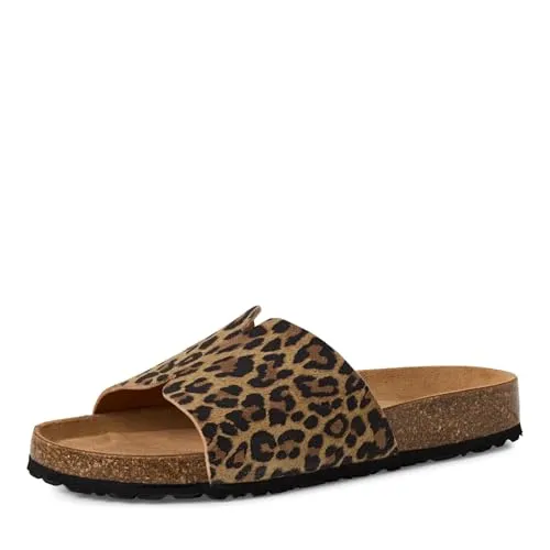 Tamaris Pantolette - Modische Sommerschuhe mit breiter Bandage - Pantoletten für Damen in Größe 37, aus hochwertigem Leder, mit 3 cm Plateauhöhe und offenem Design für ultimativen Komfort und Stil in der warmen Jahreszeit.