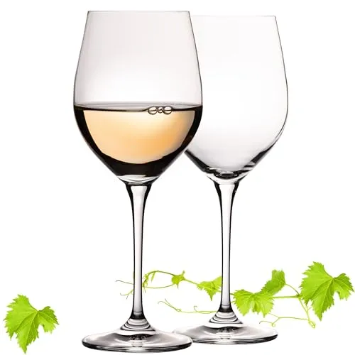 IMPERIAL Bauchige Weißweingläser 450ml Set 2-Teilig 'Havanna' Weingläser aus Crystalline Glas Spülmaschinenfest