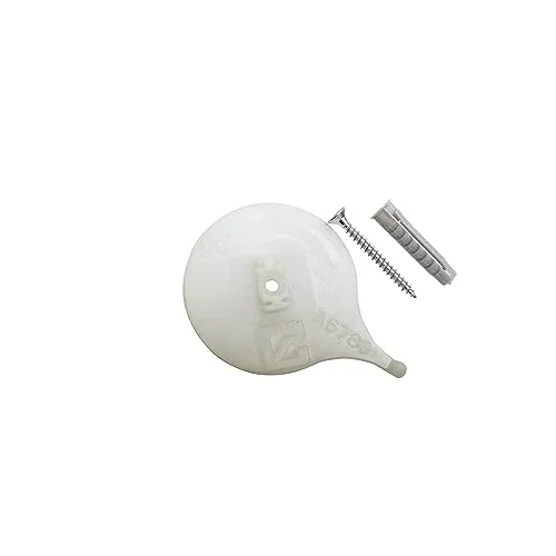 GARDINIA Deckenträger für Aluminium-Vorhangschiene, 2-läufig, Weiß, 2 Stück