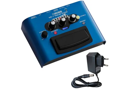 Boss VE-1 Vocal-Echo Effektgerät für Gesang - Aufnahmegeräte mit professionellem Sound für Sänger und Content-Creator, 7 Ambience-Effekte, USB-Audio-Interface und Speicherfunktion für sofortige Nutzung.