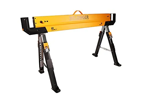 WELDINGER Sägebock Arbeitsbock 9-fach verstellbar faltbar belastbar bis 650 kg (Werktisch)