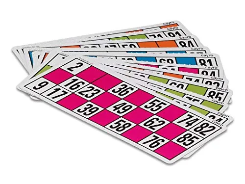 Cayro – Packung mit 48 Bingo-Karten – Familien-Brettspielkarten für Kinder und Erwachsene – Karten zum Spielen von traditionellem Bingo – ideal für Treffen mit Freunden und Partys