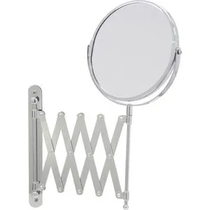 Axentia Kosmetikspiegel Wandspiegel 282802, Ø 16cm, 1-fach / 3-fach Vergrößerung, zum Schrauben, doppelseitig