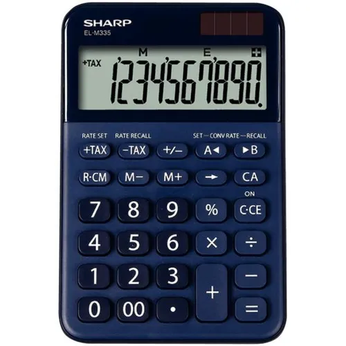 Sharp Tischrechner SH-ELM335BRD, 10-stelliges Display, 3-Tasten Speicher