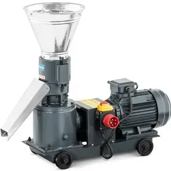 Wiesenfield WIE-PM-500 Pelletpresse - max. 100 kg/h, leistungsstark mit 3.000 W Motor für Futter und Holzpellets, kompakt und mobil