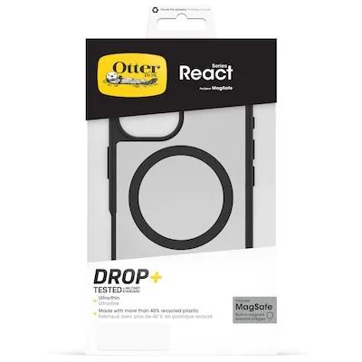 OtterBox React MagSafe Apple iPhone 16 Black Crystal - clear/black