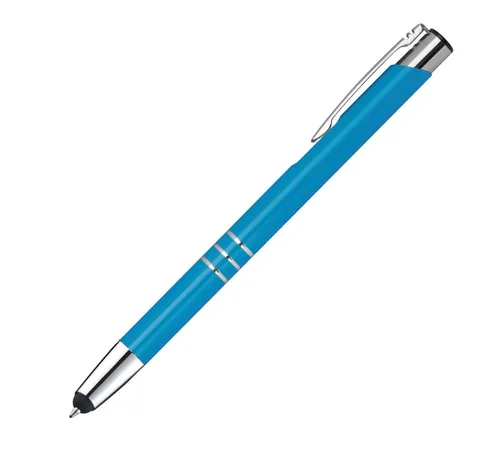 Livepac Office Kugelschreiber Touchpen Kugelschreiber aus Metall / Farbe: hellblau