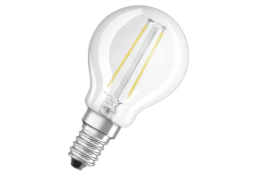 Osram LED Filament Leuchtmittel P45 Tropfen RetroFit 2,5W = 25W E14 klar 250lm warmweiß 2700K