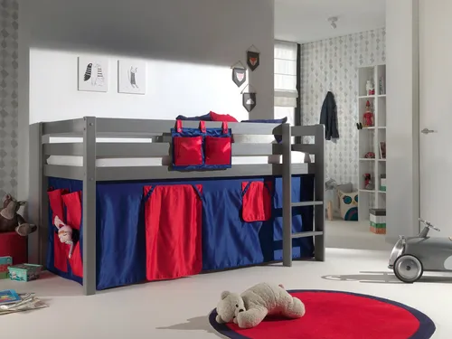 Vipack Spielbett Pino mit Rolllattenrost und Textilset 