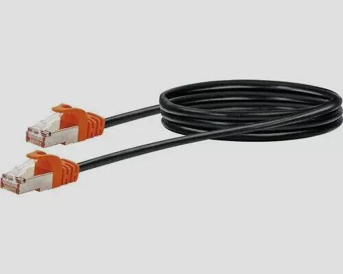 Schwaiger CKO 7020 Netzwerkkabel, Cat 7, S/FTP, RJ45/8p8c, Schwarz, 2m