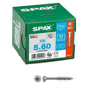 SPAX Universalschrauben T20 Senkkopf Edelstahl A2 5 mm x 60 mm, 100 St. - Schrauben, Nägel, Dübel – Hochwertige SPAX Universalschrauben aus Edelstahl A2 mit T-STAR plus Antrieb für präzise und langlebige Verbindungen, ideal für verschiedene Bauprojekte.