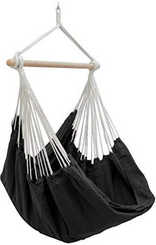 AMANKA XXL Hängesessel 185x130cm - Bequemer Hängesessel für 2 Personen - Hängematten & Hängestühle - Ideal für drinnen und draußen, belastbar bis 150 kg und bietet optimalen Komfort für Rücken und Gelenke.
