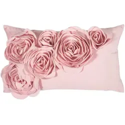 PAD Kissenhülle Samt Floral Rose 30x50cm - Kissenbezüge aus 100% Polyester, stilvolles Samt-Design mit floralen Motiven für ein elegantes Zuhause.