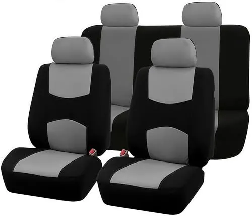 Guangyu Sitzbezüge Auto Schonbezüge Universal,Autositzbezüge Set Auto-Zubehör Innenraum (Grau)