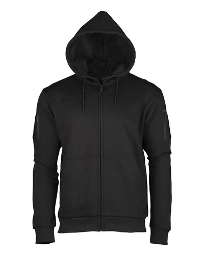 Tactical Kapuzen Jacke schwarz - Sweatshirt für Outdoor-Action - Funktionsjacke in Größe XL, ideal für Camping und Military-Aktivitäten, bietet optimalen Komfort und Schutz bei jedem Abenteuer.