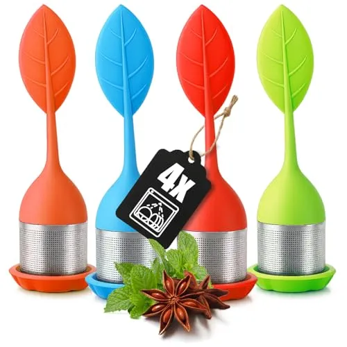 Wilhelm Sell® 4x Teesieb aus Edelstahl & Silikon