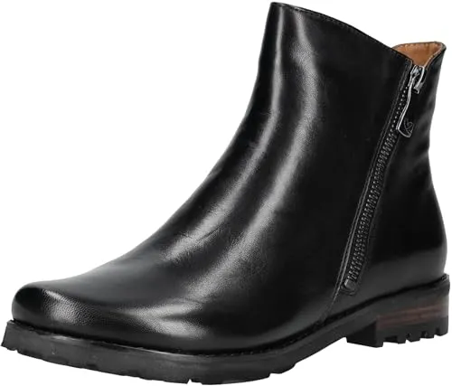 Everybody Schlupfstiefel schwarz 40,5 EU - Wanderschuhe aus 100% Leder mit asymmetrischer Schuhspitze und bequemem Blockabsatz, ideal für stilvolle Outdoor-Abenteuer.