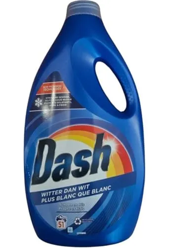 Dash Flüssigwaschmittel Weißer als Weiß - 51 Wäschen von Dash