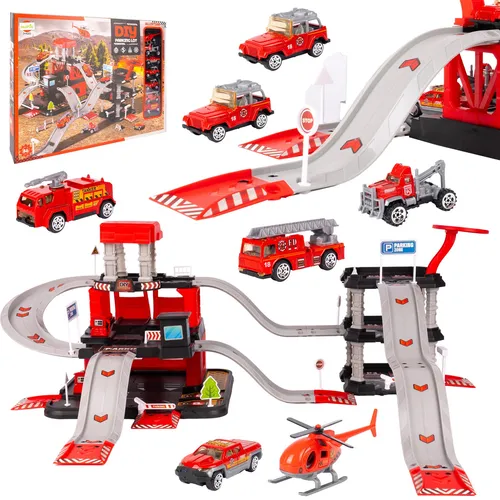 Malplay Parkhaus Beweglicher Aufzug 6x Metall Autos Hubschrauber DIY ab 3 Jahren