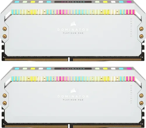Dominator Platinum RGB 32 GB DDR5-6200 Dual-Kit in weiß von Corsair