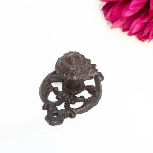 Türknauf ,Knauf fürs Tor, feststehend | Eisen, braun | HxB 6x8cm