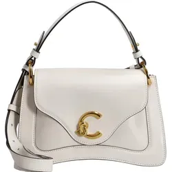 COCCINELLE C-Me Calf Cock Handbag S Umhängetasche - Damentasche aus 100% Kalbsleder in elegantem Elfenbein, ideal für Freizeit-Anlässe. Verstellbarer Tragegurt und stilvolles Design machen sie zum perfekten Begleiter.