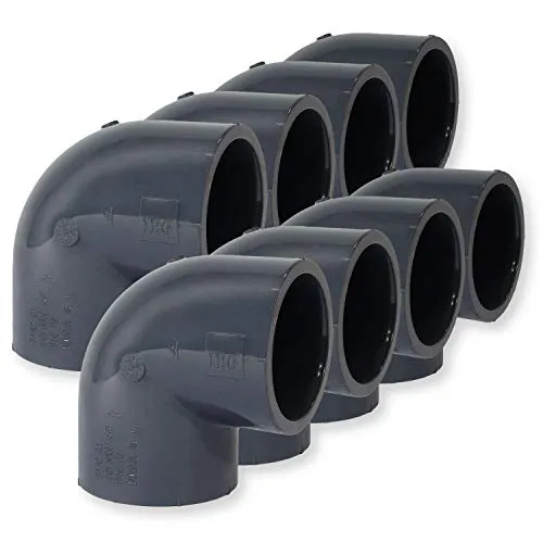 Paradies Pool PVC Fitting Winkel 90° Ø 50mm – 8 Stück von Paradies Pool