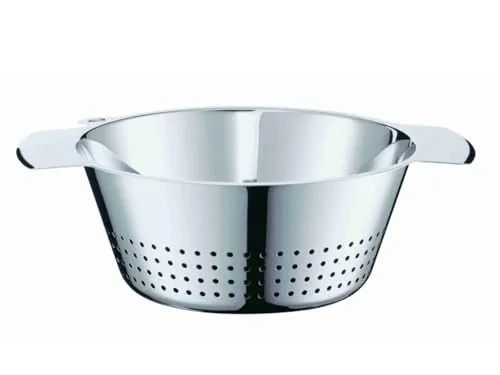 Rösle Seiher Sieb-Schüssel konisch aus Edelstahl Ø 24 cm - Küchenutensilien, hochwertiger Edelstahl sorgt für Langlebigkeit und einfache Reinigung. Ideal für das Abseihen von Pasta und Gemüse.
