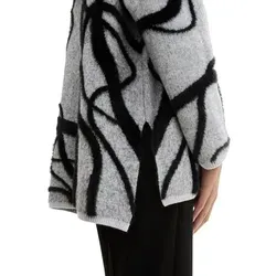 TOM TAILOR Strandpullover in Grau mit geometrischem Muster von Tom Tailor