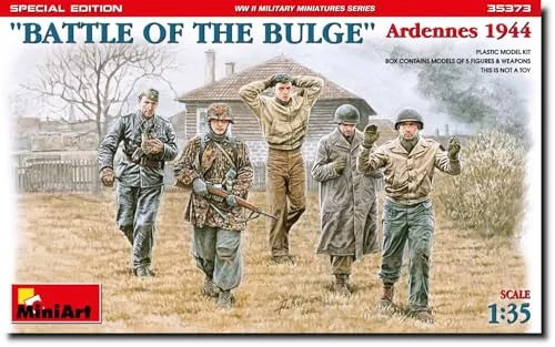Mini Art 35373 1:35 Fig. Battle of Bulge 1944 - originalgetreue Nachbildung, detaillierter Modellbausatz für Bastler und Hobbyisten