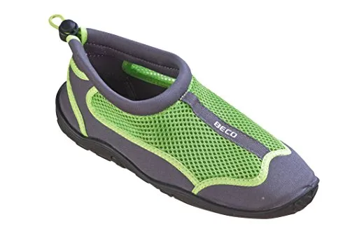 Beco Aquaschuhe Surfschuhe Stand Up Paddling Wattschuhe, Grau/Grün, 38, 90661