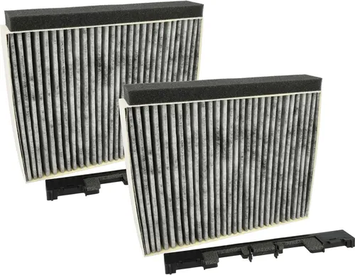 vhbw 2x Aktivkohlefilter kompatibel mit Siemens LC98GC540/01, LC98KC640/02, LC98KC640/01, LC98KC540/02, LC98KC560/03 Dunstabzugshaube + Halterahmen