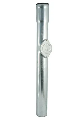 Marley Standrohr NW 100 mm, 1 m mit Reinigungsdeckel - Dachrinnenteile, langlebiges Standrohr aus titan-zink mit praktischem Reinigungsdeckel für einfache Wartung.