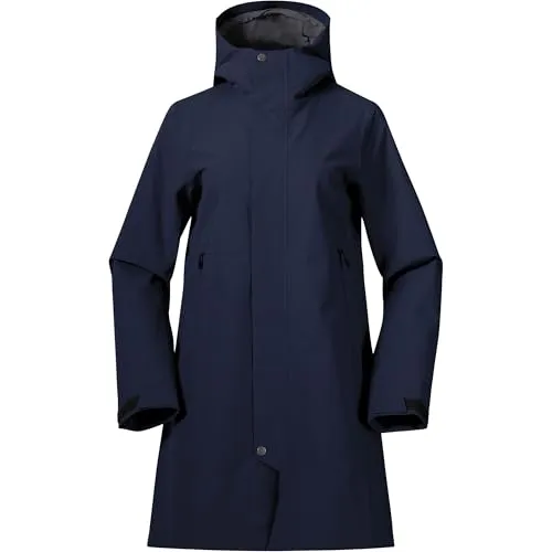 Bergans Urban 2L Shell Coat Women black (91) M - Wasserdichte Hardshell Jacken für Damen, ideal für den urbanen Alltag mit atmungsaktiver Bega Membrane Balanced Technologie für besten Tragekomfort und Schutz bei mäßigem Regen.